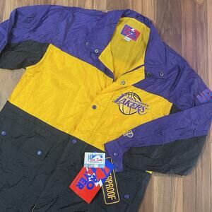 NWT Vintage Men’s M Pro Player Los Angeles Lakers Color-Block Shell Jacket WP